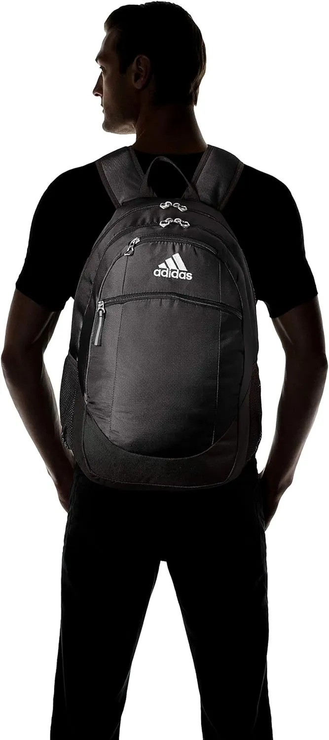 adidas Striker Team Sports Backpack for Soccer and More, Workout Bag for Men and Women, Black/White, One Size