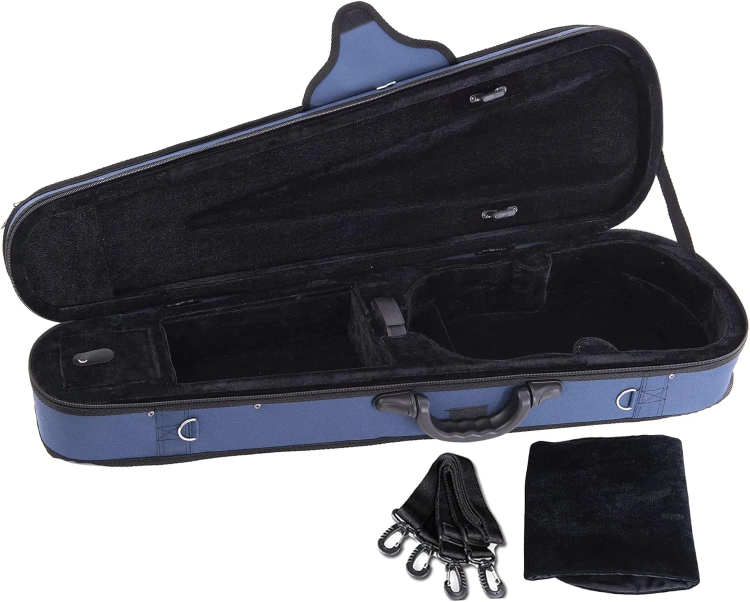 adm 4/4 Full Size Violin Hard Case Basic Professional Triangular Shape Backpack, Super Light Suspension, Blue