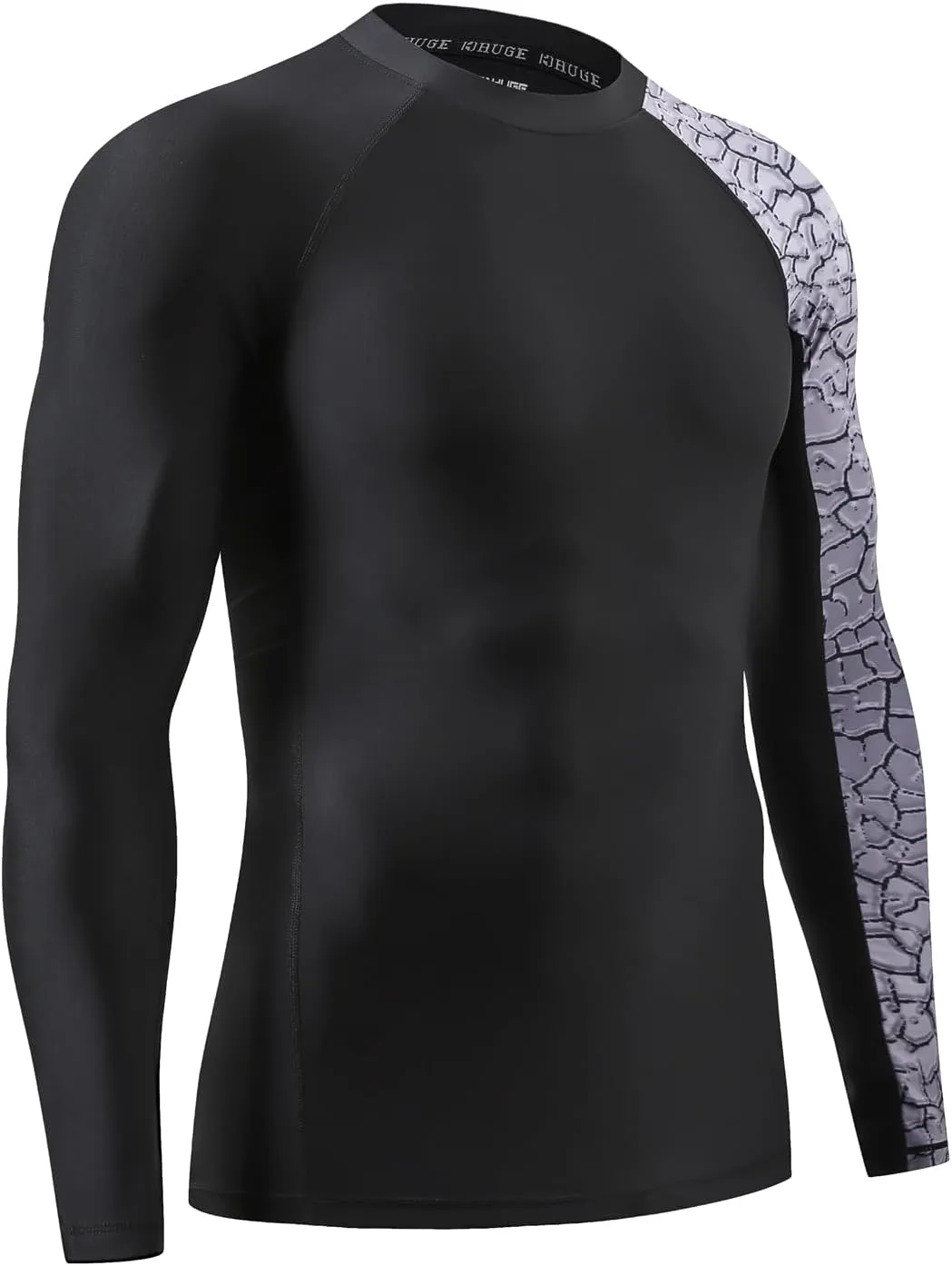 ADOREISM Men's Rash Guard Long Sleeves UPF 50  Sun Protection Compression Swim Shirts for Men