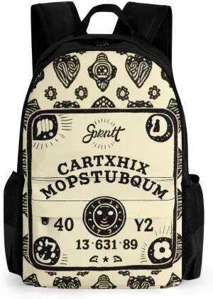 Adults Lightweight Magic Spirit Board Witch Art Rucksacks Large Capacity Bookbag With Adjustable Shoulder Straps for Trekking Outdoors Bicycle