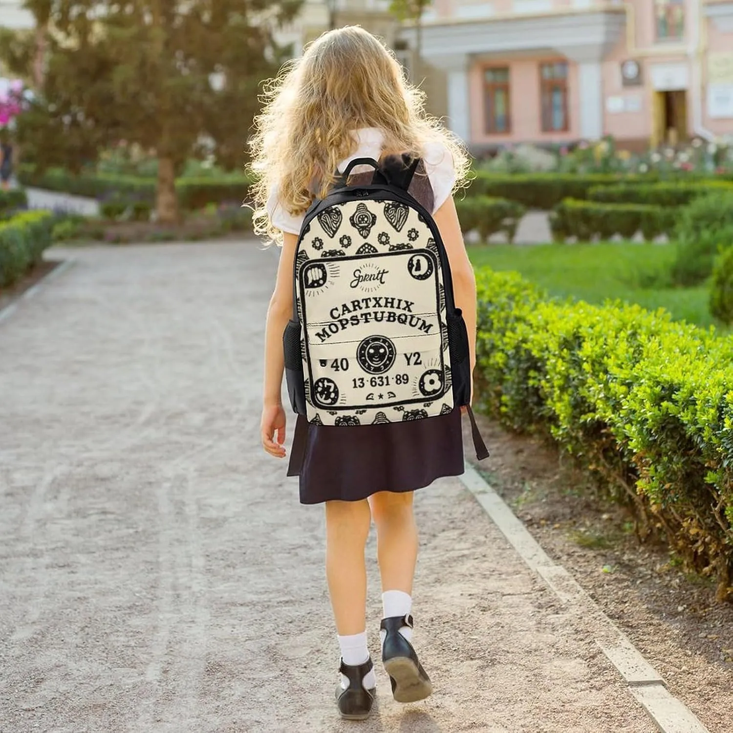 Adults Lightweight Magic Spirit Board Witch Art Rucksacks Large Capacity Bookbag With Adjustable Shoulder Straps for Trekking Outdoors Bicycle
