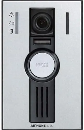 Aiphone IX-EA Surface Mount IP Video Door Station, 1 Gang, 1.23 Megapixel Fixed Color Video Camera, White LED for Low Light Illumination, Weather Resistant, 1 Trigger Input, 600 Ohms Audio Output