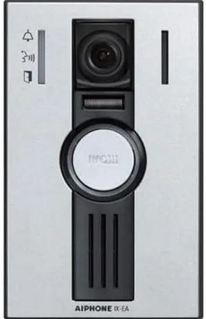 Aiphone IX-EA Surface Mount IP Video Door Station, 1 Gang, 1.23 Megapixel Fixed Color Video Camera, White LED for Low Light Illumination, Weather Resistant, 1 Trigger Input, 600 Ohms Audio Output