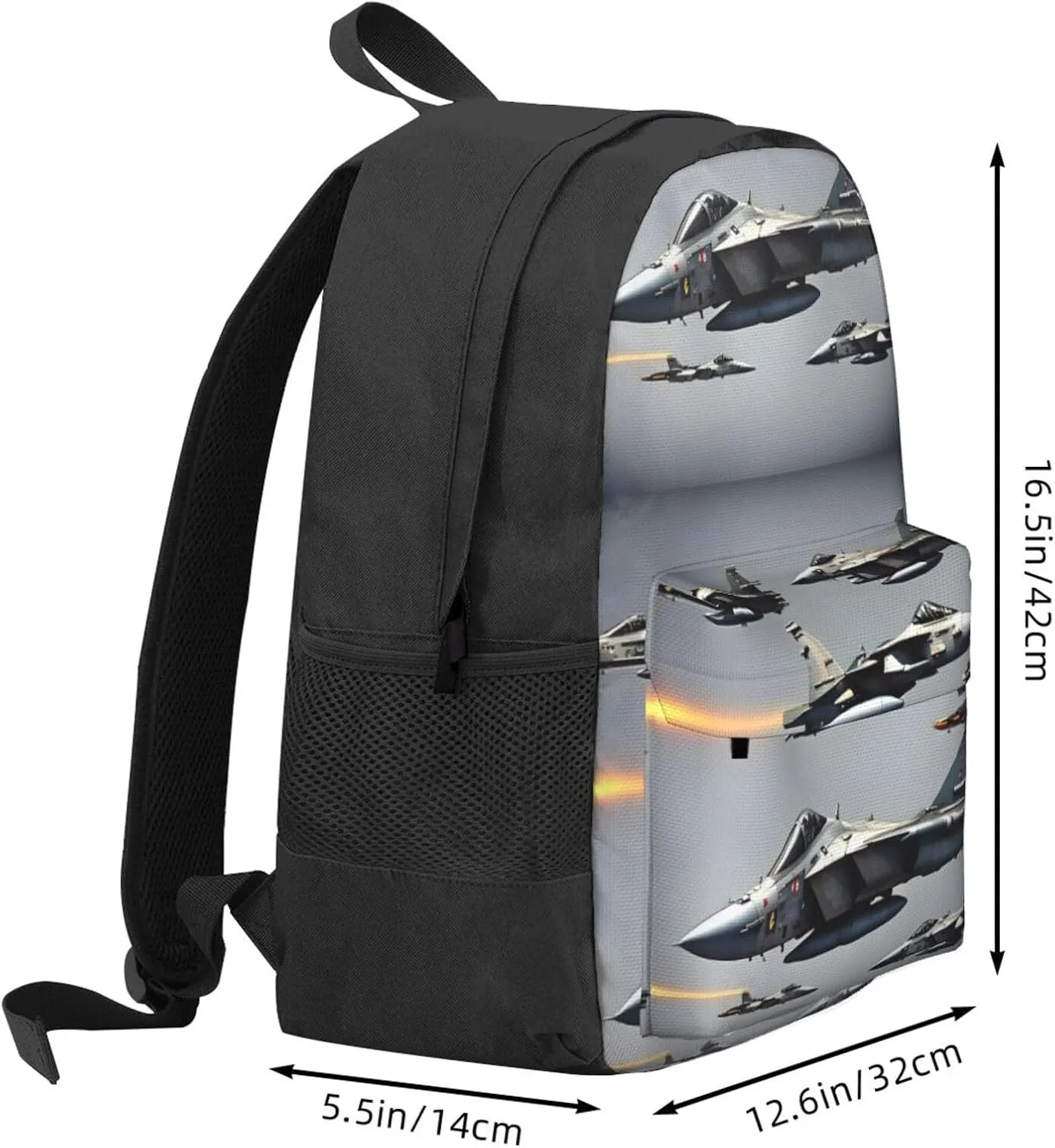 Aircraft Fighter Jets Print Storage Bag, Shoulder Bag, Leisure Bag, Large Capacity Leisure Travel Shoulder Bag