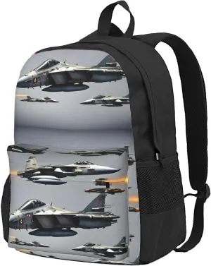 Aircraft Fighter Jets Print Storage Bag, Shoulder Bag, Leisure Bag, Large Capacity Leisure Travel Shoulder Bag
