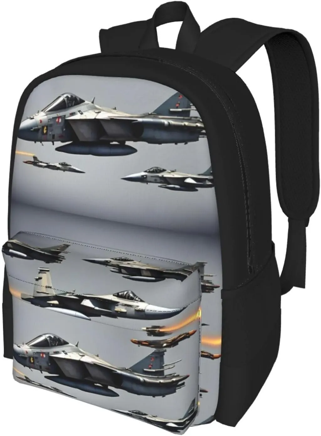 Aircraft Fighter Jets Print Storage Bag, Shoulder Bag, Leisure Bag, Large Capacity Leisure Travel Shoulder Bag