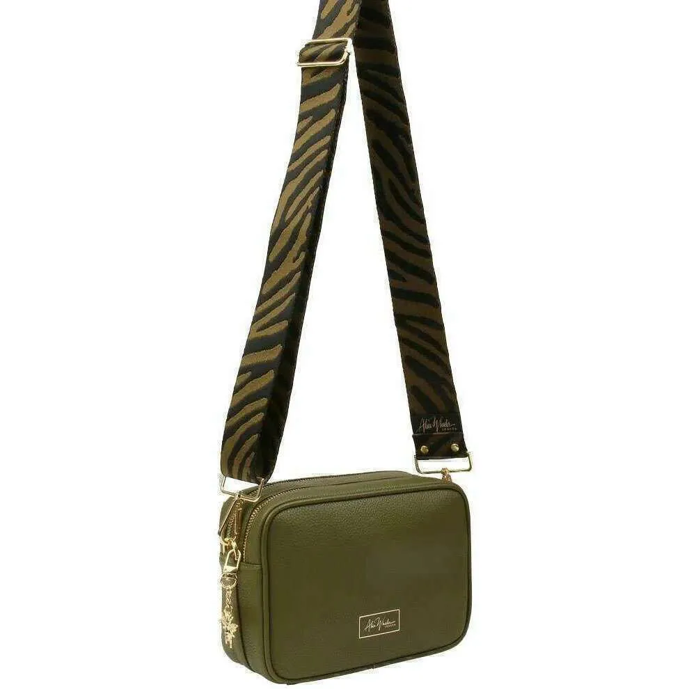 Alice Wheeler London Soho Camera Crossbody Bag - Olive Green