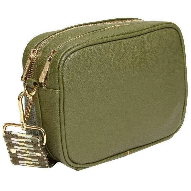 Alice Wheeler London Soho Camera Crossbody Bag - Olive Green