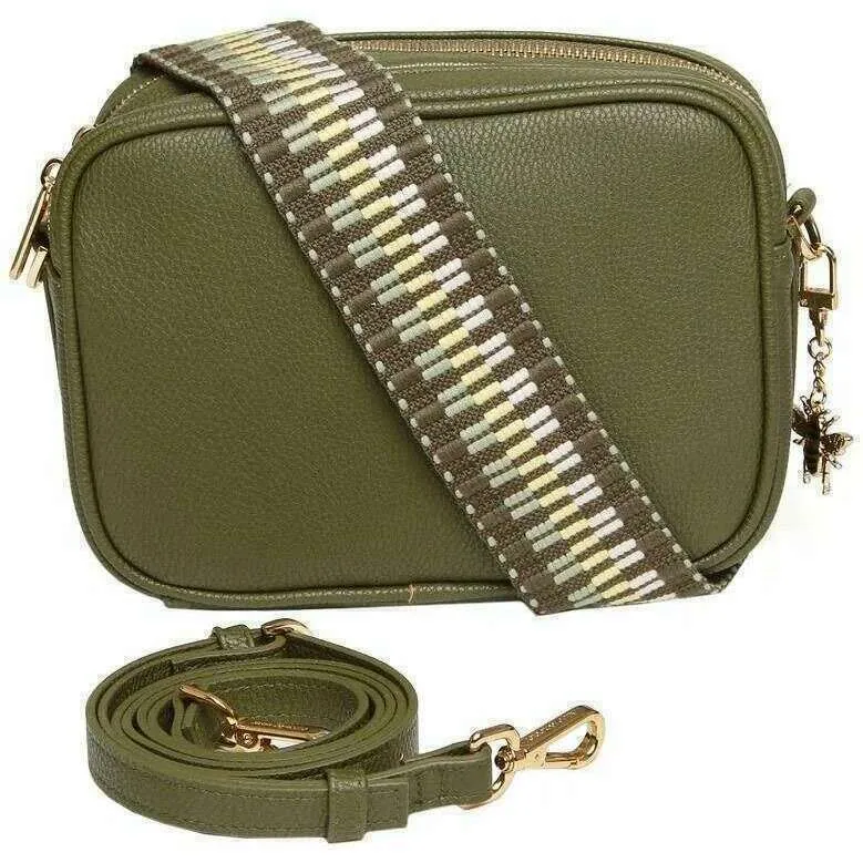 Alice Wheeler London Soho Camera Crossbody Bag - Olive Green
