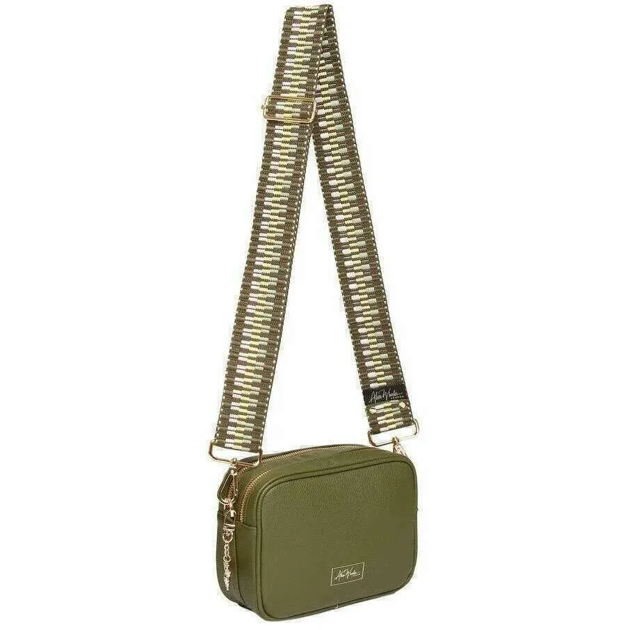 Alice Wheeler London Soho Camera Crossbody Bag - Olive Green