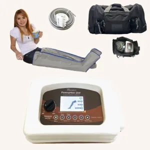 All in One POWERPRESS Recovery Unit Compression Leg Massage System w/Full Leg Complete Set (Large Pair Set) with Duffle Carry Bag