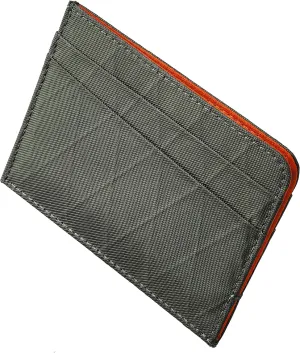 ALPAKA ARK Card Wallet - Main Opening for Storing Cash - 4 Card Slots - 100 Percent Zero Waste Slim Wallet - Made Entirely From Up-Cycled Materials, Dark Green