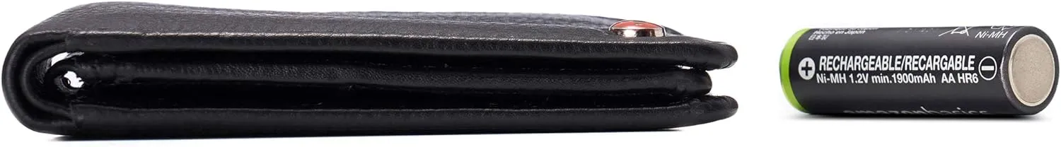 Alpine Swiss Mens Nolan Bifold Commuter Wallet Cowhide Leather RFID Safe Comes in a Gift Box