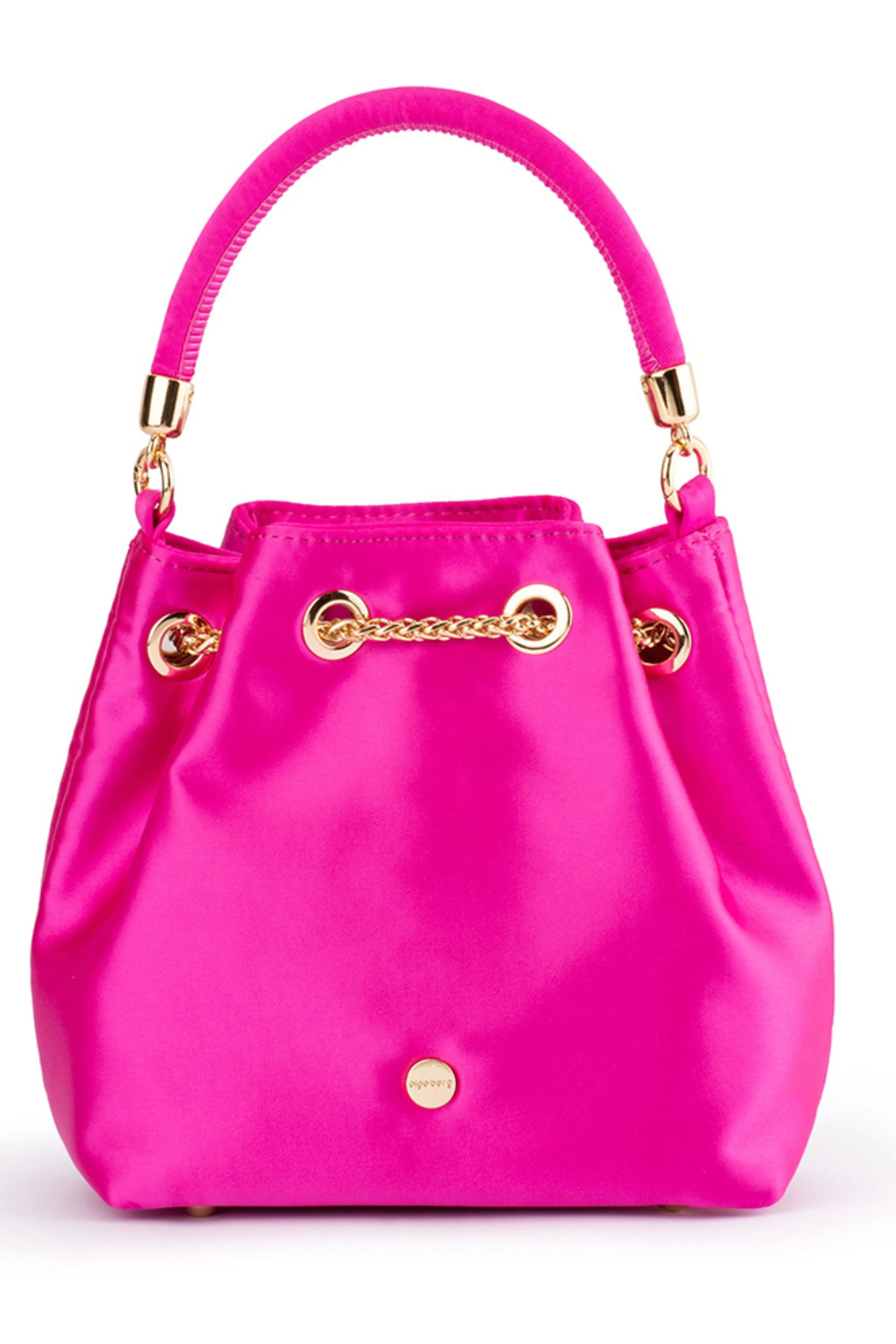 Amanda Satin Pouch - Fuchsia Pink