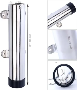 Amarine Made 4Pcs Boat Fishing Rod Holder, Stainless Steel Fishing Pole Holder, Side / Transom Mounted Rod Holders with Weld Brackets, Suitable for Kayak - 7643sh1