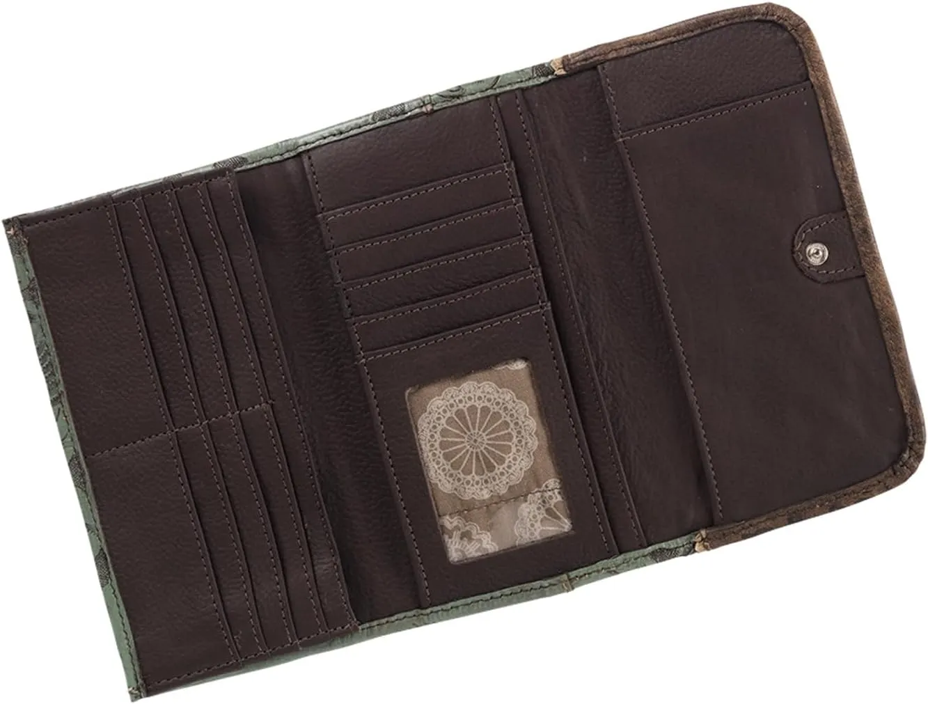 American West Women's Saddle Ridge Tri-Fold Leather Wallet