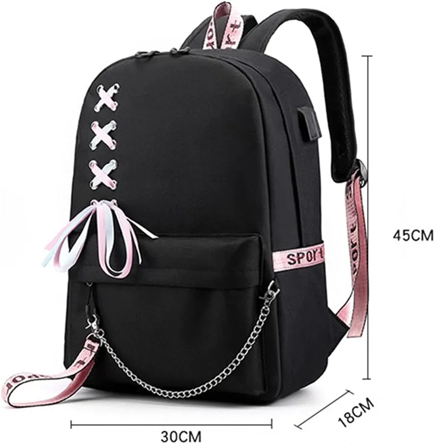 Anime Komi Cant Communicate Komi Shouko Backpack Komi San Excited Cosplay Ribbon Backpack (2)