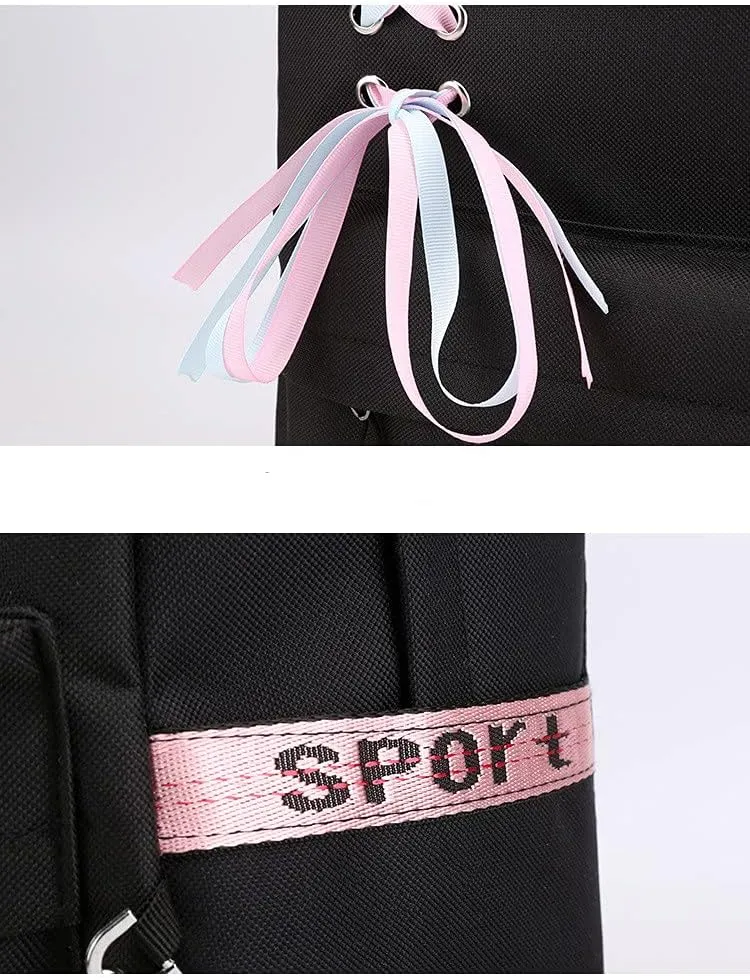 Anime Komi Cant Communicate Komi Shouko Backpack Komi San Excited Cosplay Ribbon Backpack (2)