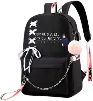 Anime Komi Cant Communicate Komi Shouko Backpack Komi San Excited Cosplay Ribbon Backpack (2)