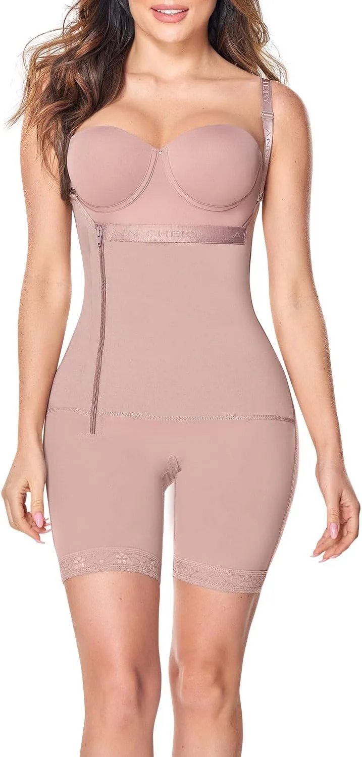 Ann Chery 5148 Angelina Medium Leg Shaping Shapewear for Women | Postsurgical Comfort Shapewear | Colombian Shapewear (Cocoa, M)