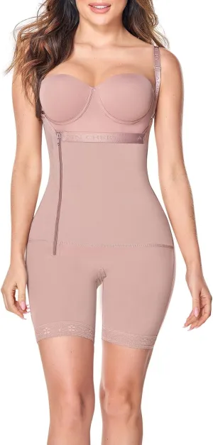Ann Chery 5148 Angelina Medium Leg Shaping Shapewear for Women | Postsurgical Comfort Shapewear | Colombian Shapewear (Cocoa, XS)