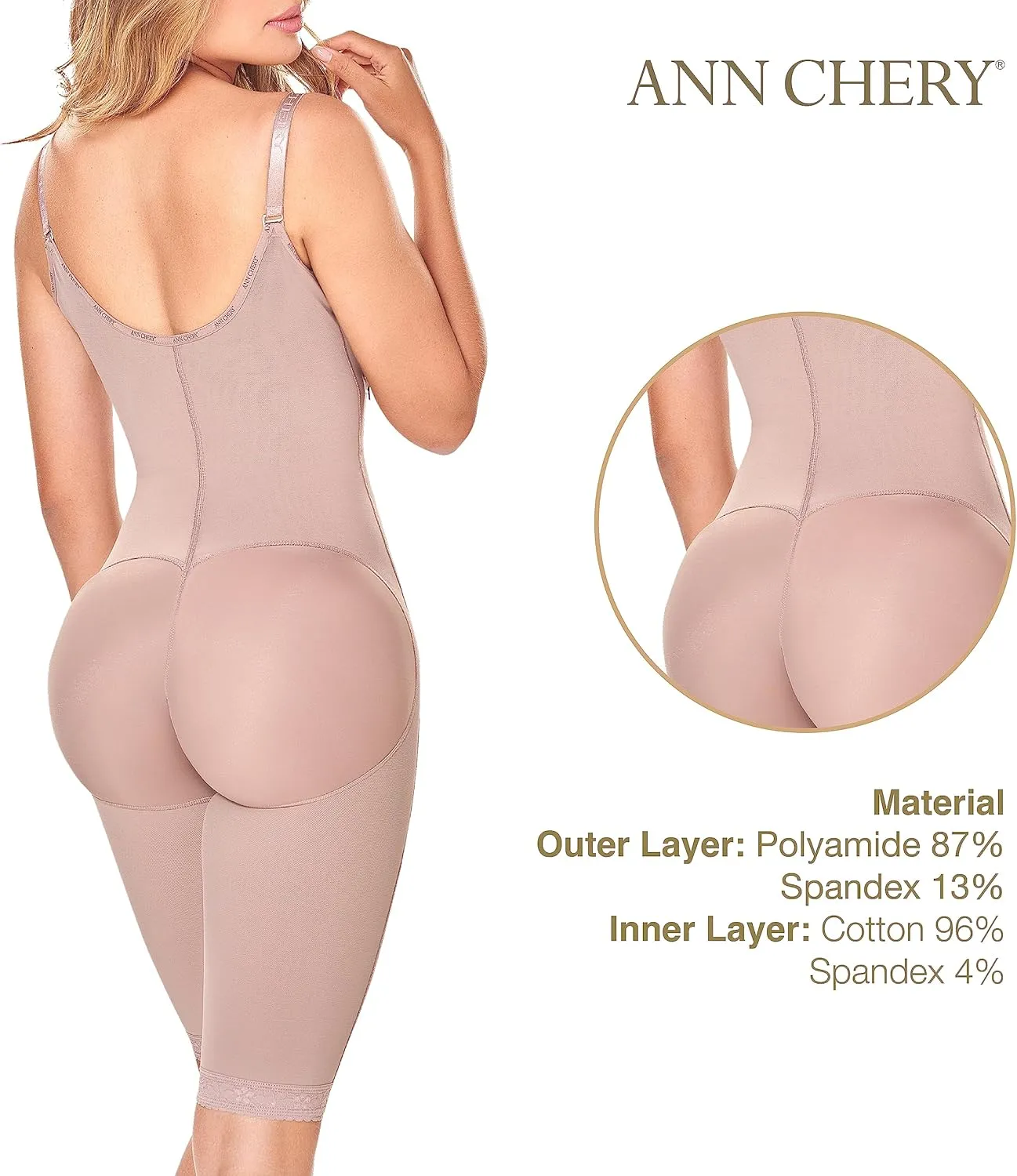 Ann Chery Comfort Line High Compression/Post Surgical/Daily Use/Body Shaper/Liposuction/Faja Colombiana