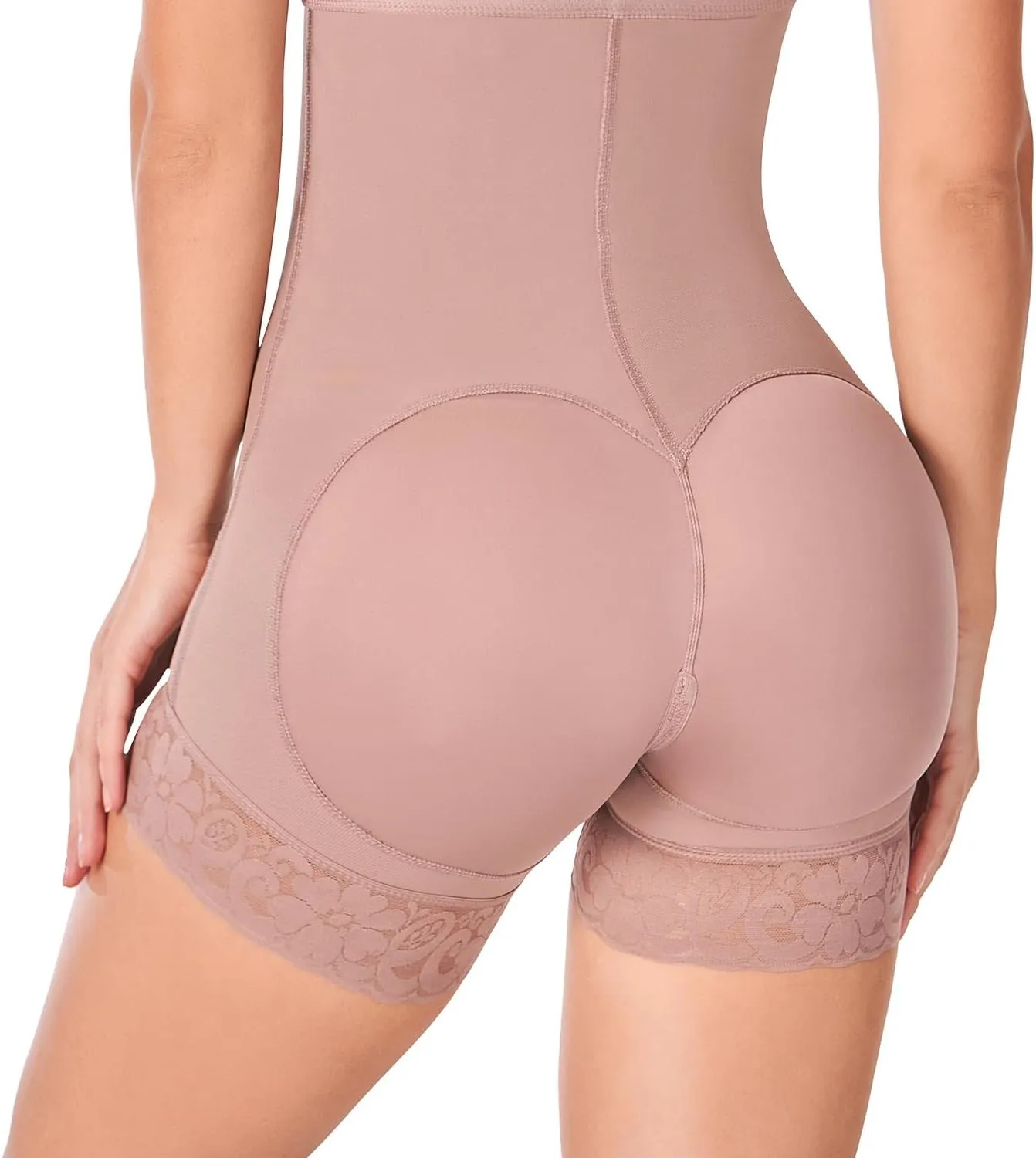 Ann Chery Shapewear Bodysuit for Women - Tummy Control, Waist Compression, and Lifting - Short Body Shaper Zipper Open Bust