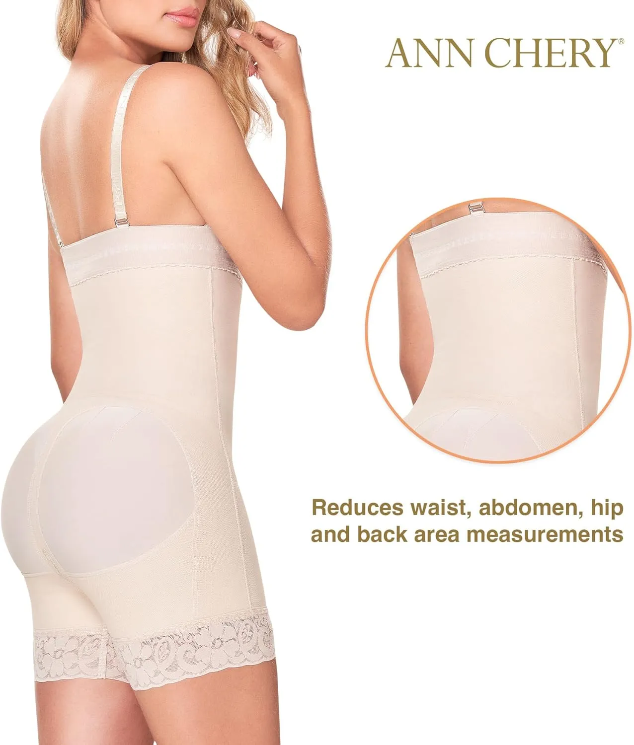 Ann Chery Tummy Control Shapewear and Butt Lifter for Women - Postpartum Colombian Bodysuit - Compression Bodysuit
