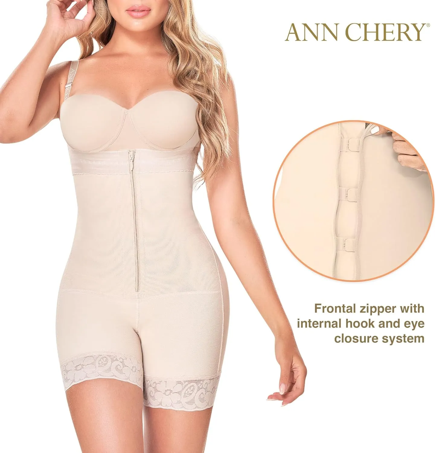 Ann Chery Tummy Control Shapewear and Butt Lifter for Women - Postpartum Colombian Bodysuit - Compression Bodysuit