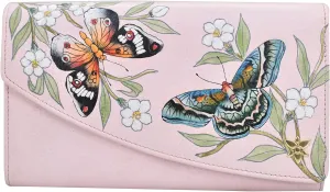 Anuschka Women’s Hand-Painted Genuine Leather RFID Blocking Accordion Flap Wallet