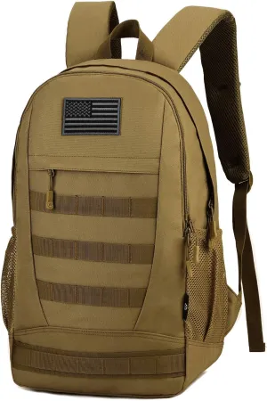 ArcEnCiel 35L Motorcycle Backpack Tactical Military Bag Army Assault Pack Rucksacks with Patch - Rain Cover Included