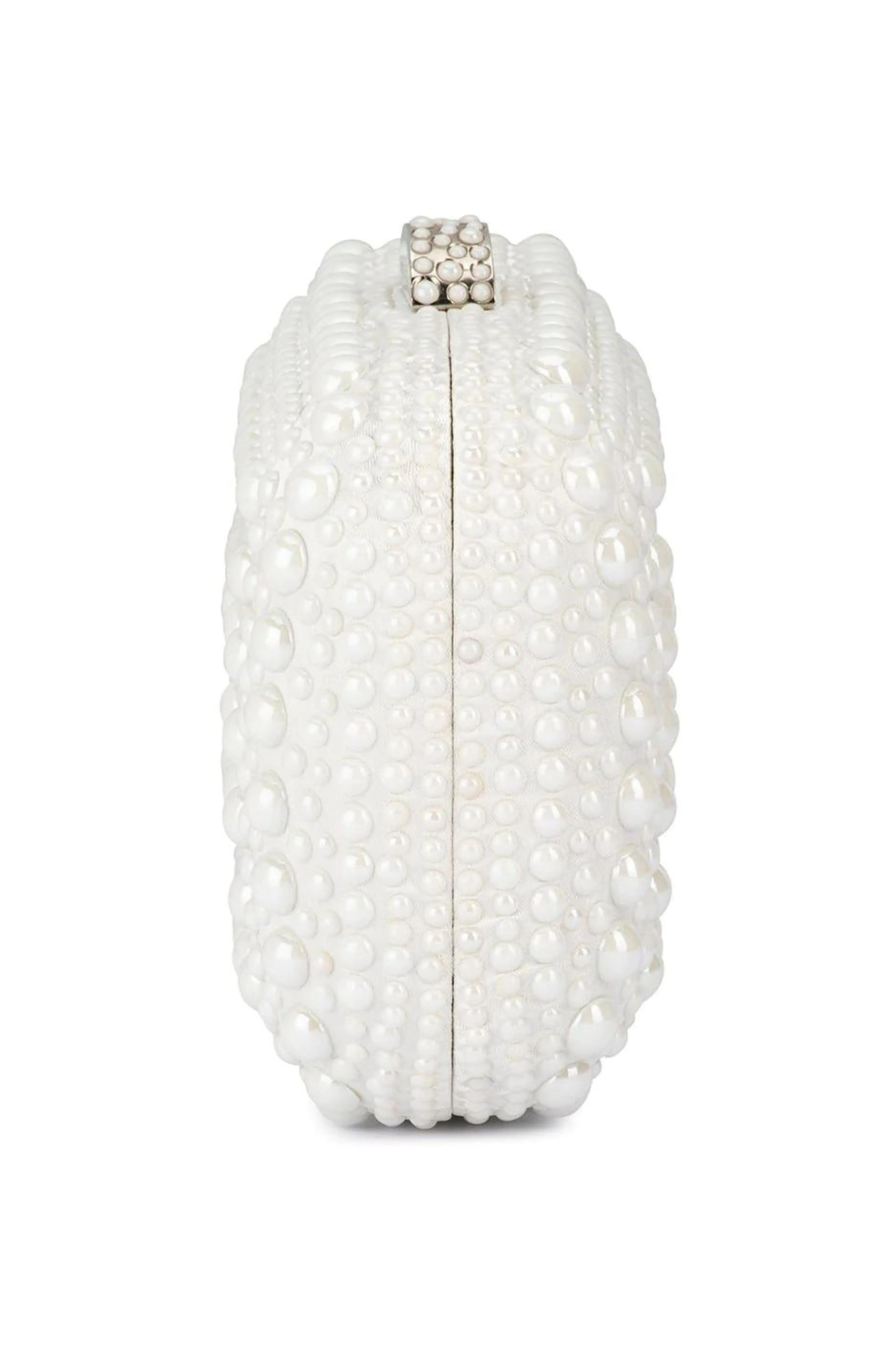 Ari Hotfix Pearl Clutch - White