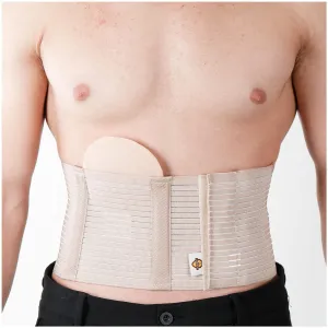 Armor Adult Flexible Umbilical Hernia Support Belt for Relief of Abdominal Pain and Pressure, Stretchy Elastic Tummy Control Comfort, Tan Color, Size Medium for Men and Women