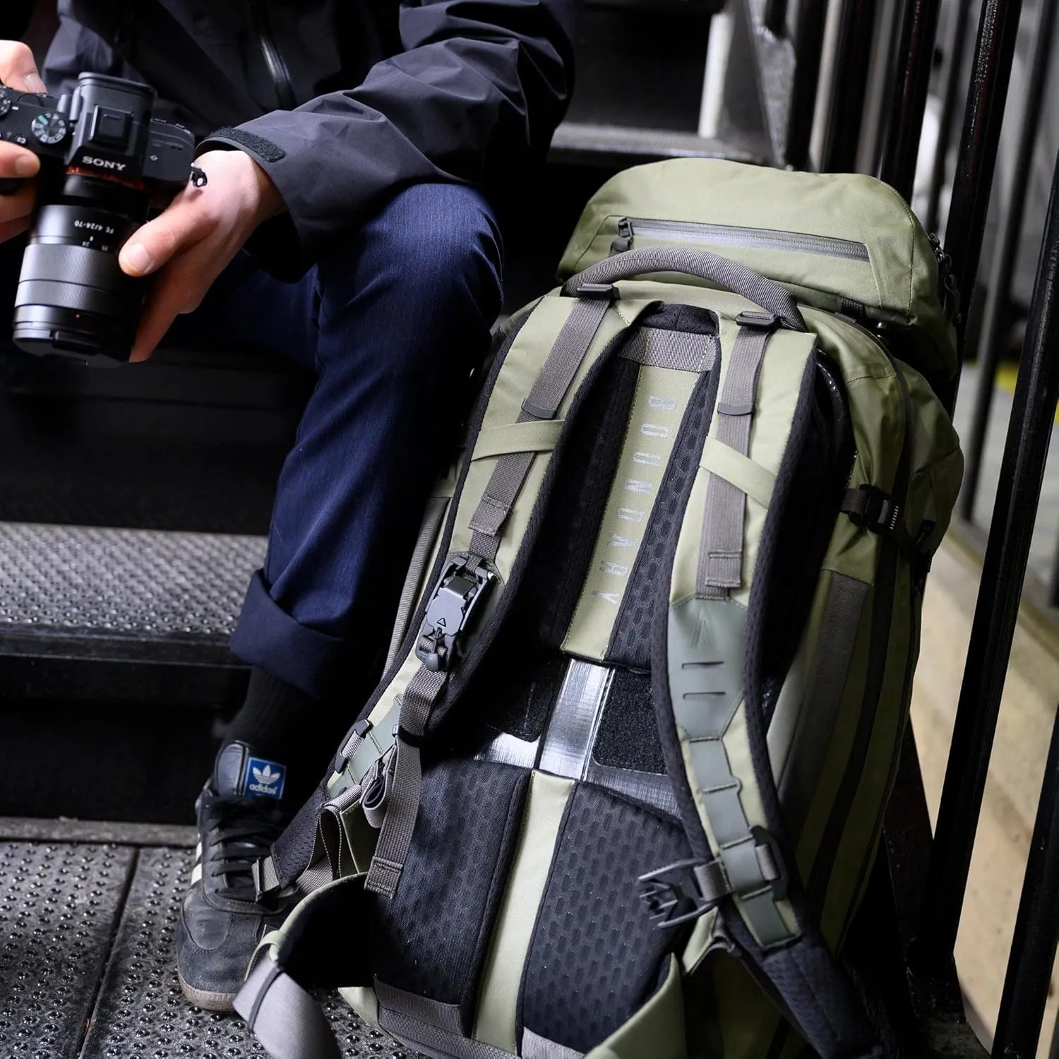 Arris Pack | Best Waterproof Travel BackPack With Compartments (Olive Green)