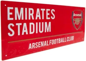 Arsenal FC Street Sign, Red, One Size