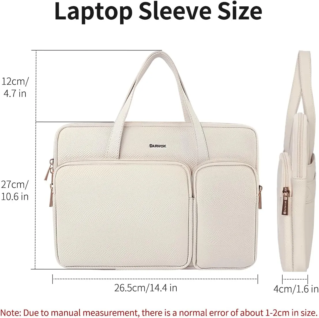 ARVOK 13 13.3 14 inch Leather Laptop Sleeve Case for MacBook Air/MacBook Pro 13-14 inch(M3-M1) /HP Chromebook 13 inch, Water-Resistant Protective Case for HP/Dell/Lenovo/Asus/Acer/Samsung