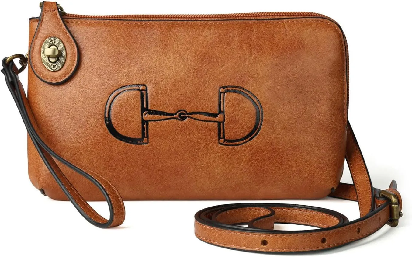 AWST Int'l Lila Vintage Snaffle Bit Clutch Crossbody Bag