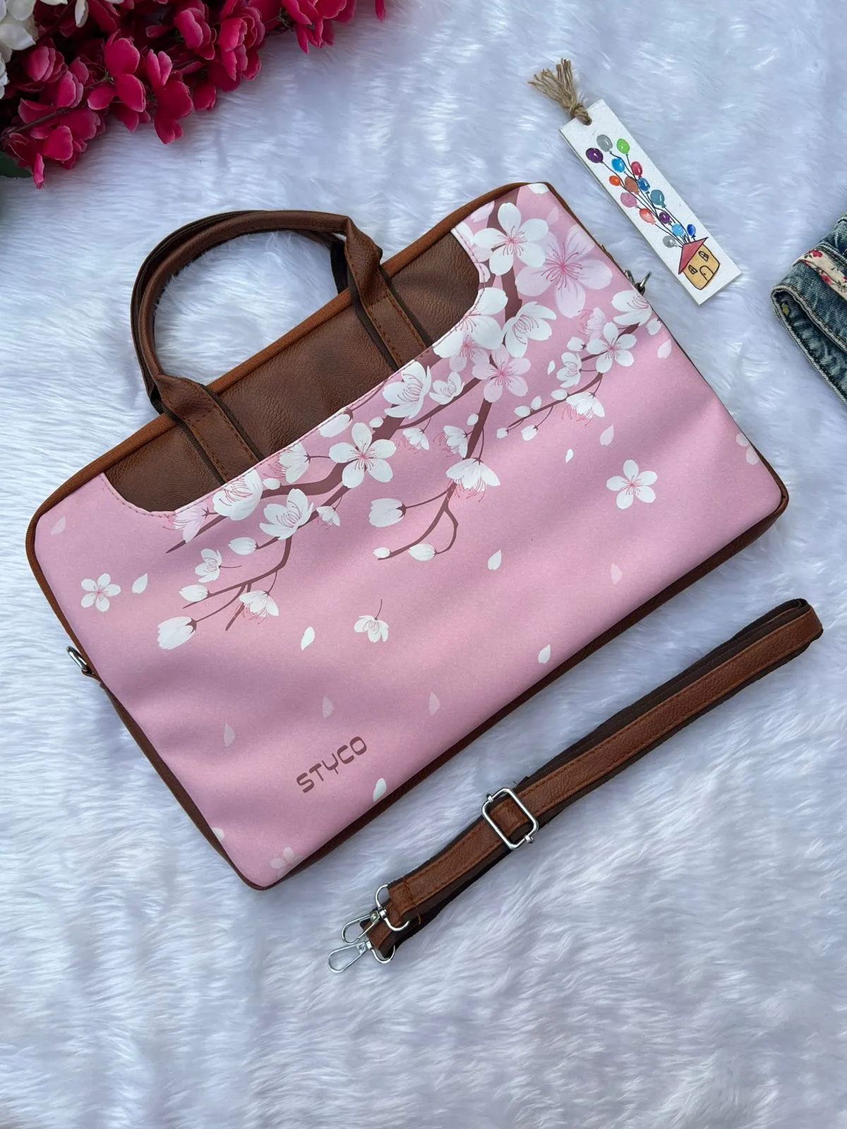 Baby PinK Colour Flamingo Laptop Bag