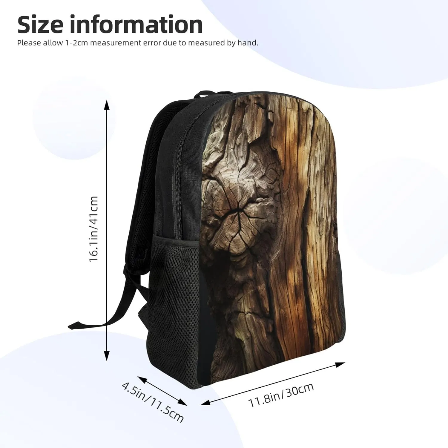 Backpack for Men Women 16.1 Inch Laptop Backpack Tree Trunk Daypack Laptop Bag for Travel