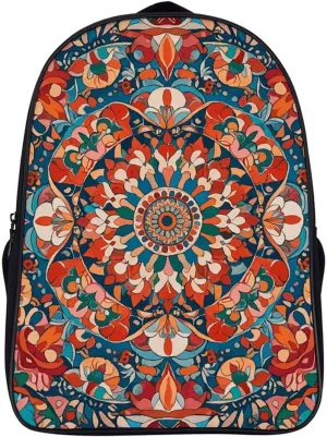 Backpack for Women Men Complex Floral Patterns Laptop Backpack for Business Travel Backpack Casual Daypack