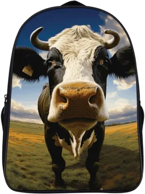 Backpack for Women Men Prairie Cow Laptop Backpack for Business Travel Backpack Casual Daypack