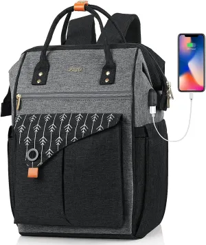Backpack for Women,15.6 Inch College School Backpack with USB Charging Port, Water Resistant Laptop Computer Backpack Gifts for Women