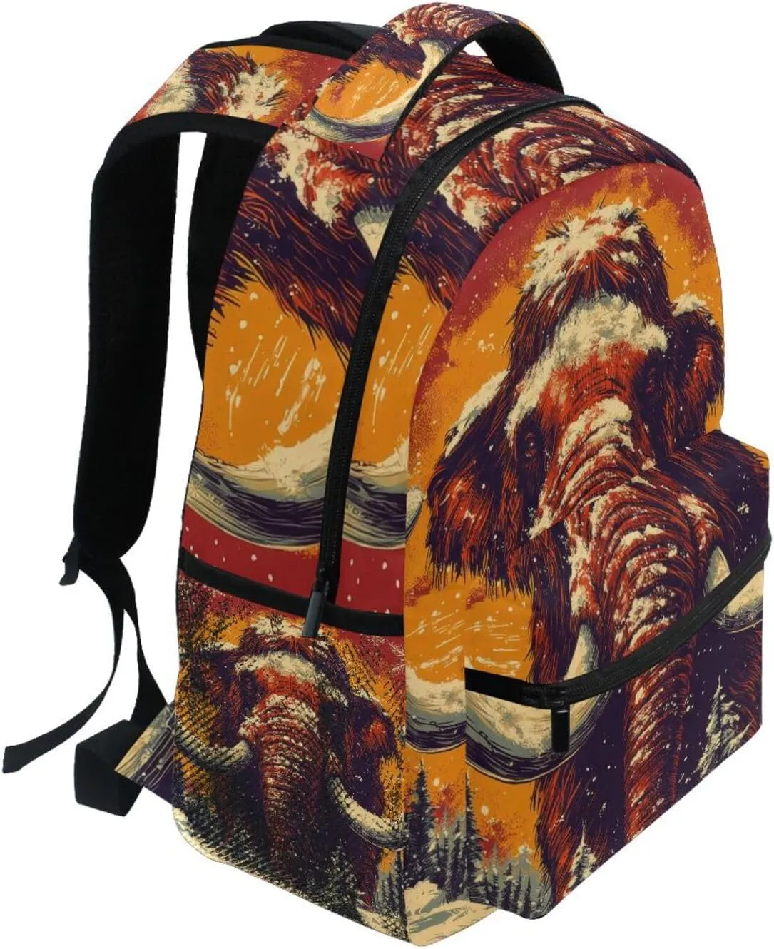 Backpack Mammoth Winter Wonderland for Women Men Laptop Travel Backpack Book Bag Daypack 11.4 ×16 In