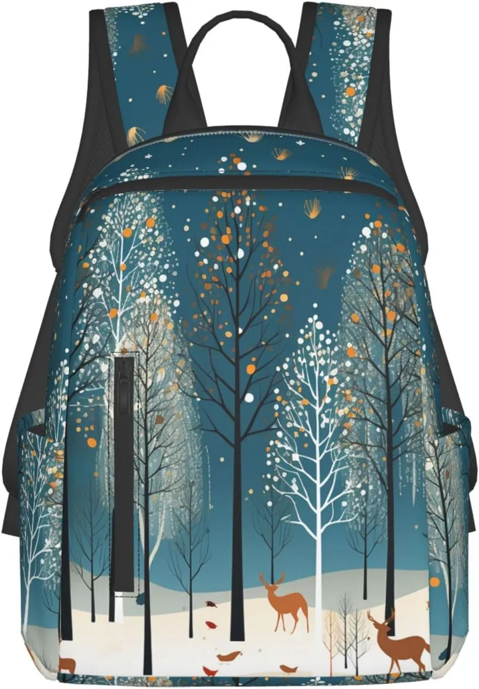 Backpack Merry Christmas Birch Tree Travel Casual Laptop Backpack Adjustable Hiking Daypack for Men Women