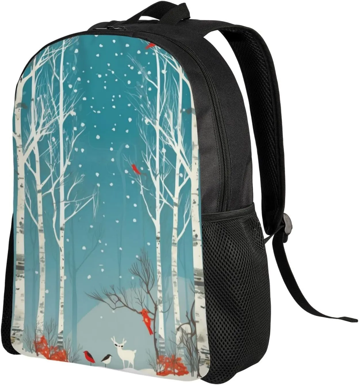 Backpack Merry Christmas Birch Tree Travel Casual Laptop Backpack Waterproof Hiking Daypack For Men Women