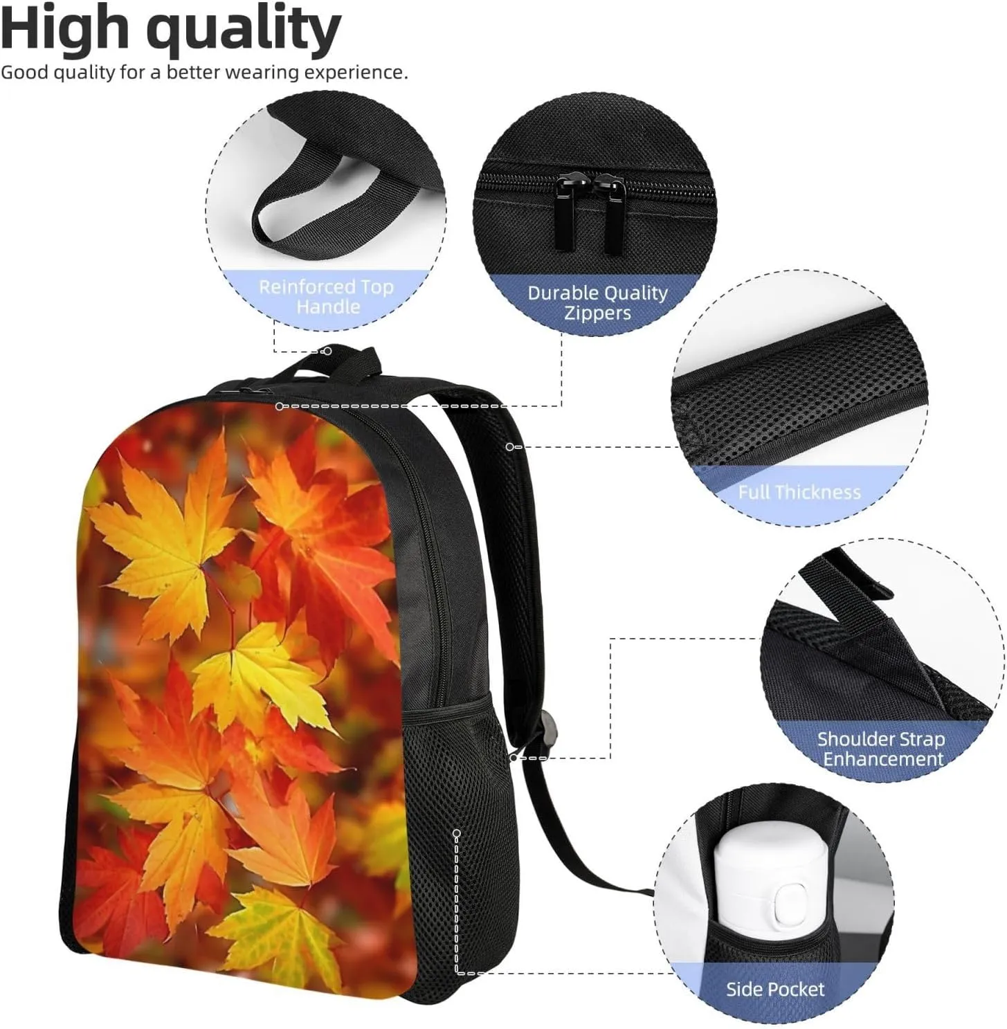 Backpack Travel Laptop Backpack For Men Women Lightweight Rucksack Autumn Leaves Of Maple Casual Daypack