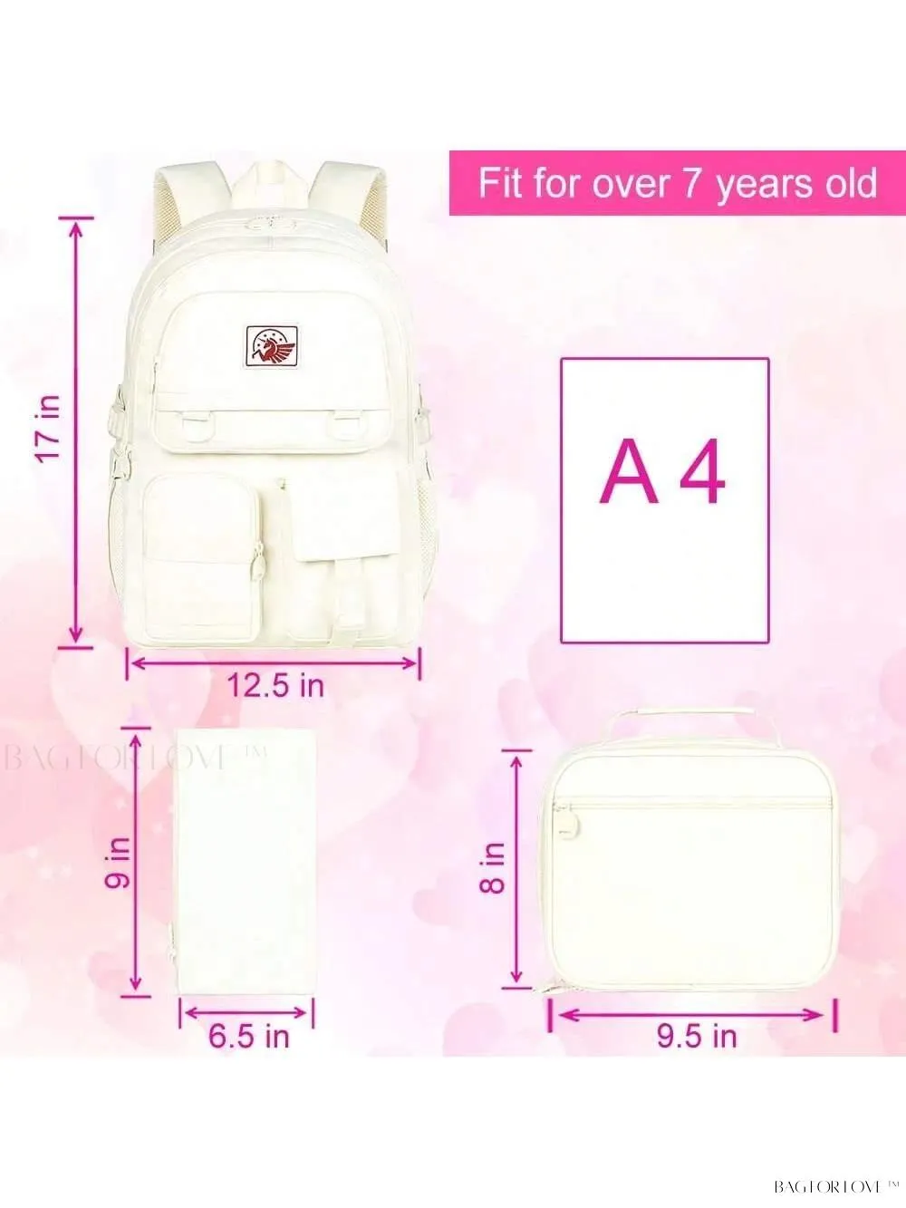BagForLove - College Essential Water Resistant Bookbag