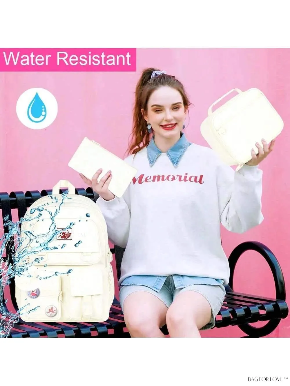 BagForLove - College Essential Water Resistant Bookbag