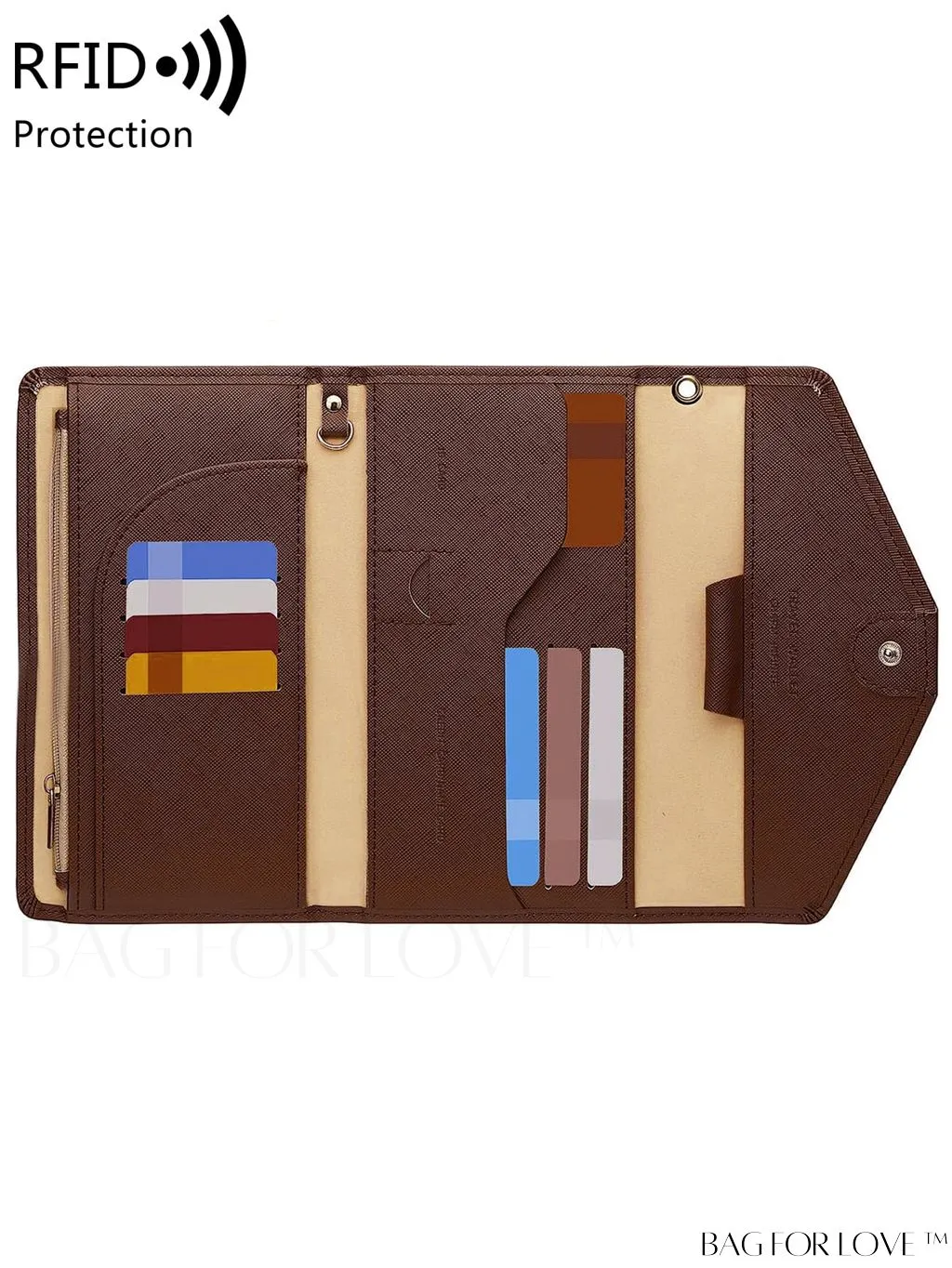 BagForLove - RFID Blocking Passport Holder: The Essential Travel Wallet & Document Organizer