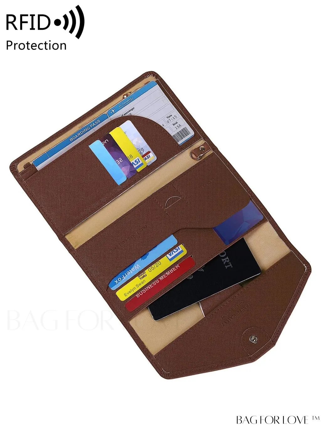 BagForLove - RFID Blocking Passport Holder: The Essential Travel Wallet & Document Organizer